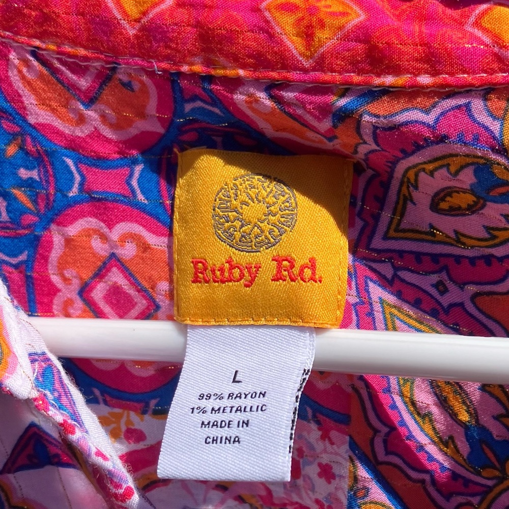 Ruby Rd. Boho Blouse Size Large - image 2